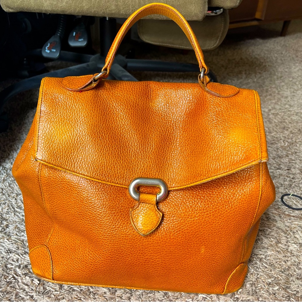 Vintage Furla Leather Handbag/Messenger bag